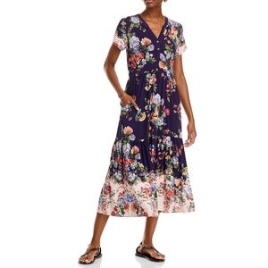 Johnny Was  NWT  Tiered Knit Midi Dress with pockets!